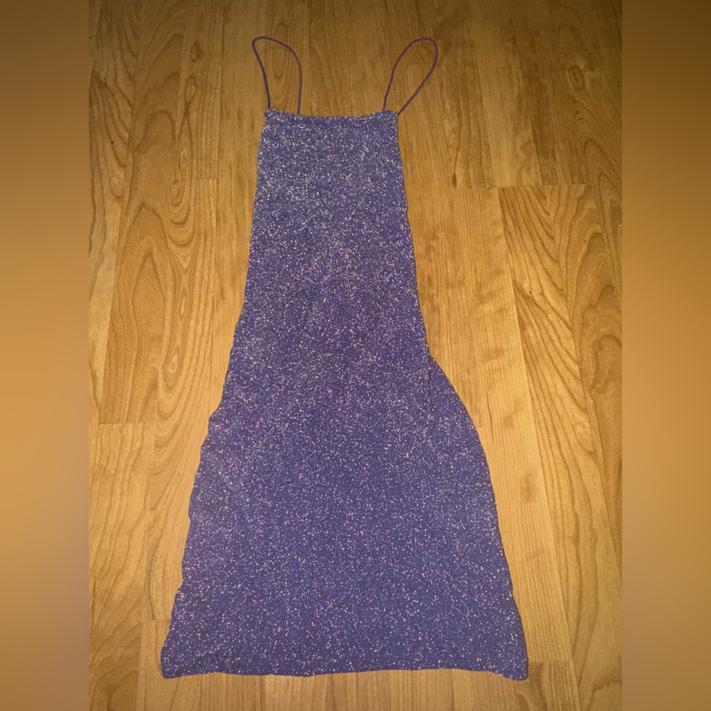 Purple/Sparkley Divided Crossback Dress